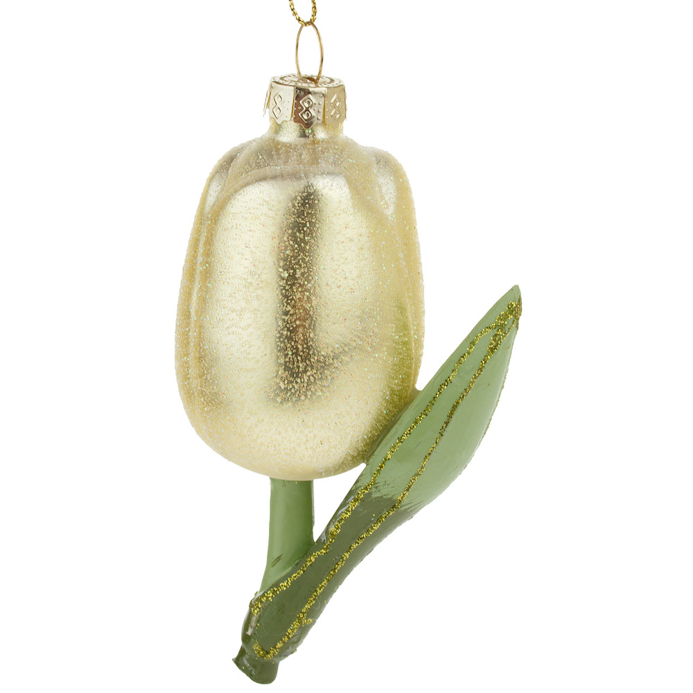 Glass christmas Tulip, Cream